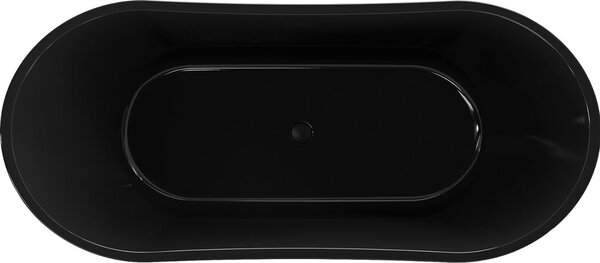 Luxury Montana szabadon álló fürdökád akril 170 x 80 cm, fekete, leeresztö fekete - 52011708070-B Térben álló kád