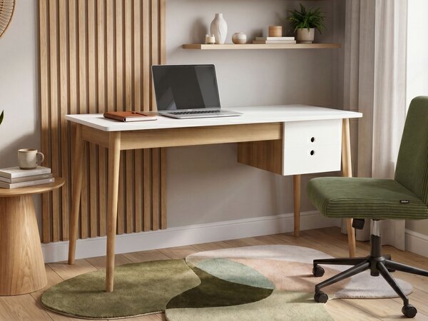 Íróasztal FENESTRA Világosbarna/fehér 120 cm 50 cm