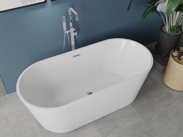 Luxury Luna szabadon álló fürdökád akril 150 x 75 cm, fehér, leeresztö króm - 52031507500 Térben álló kád