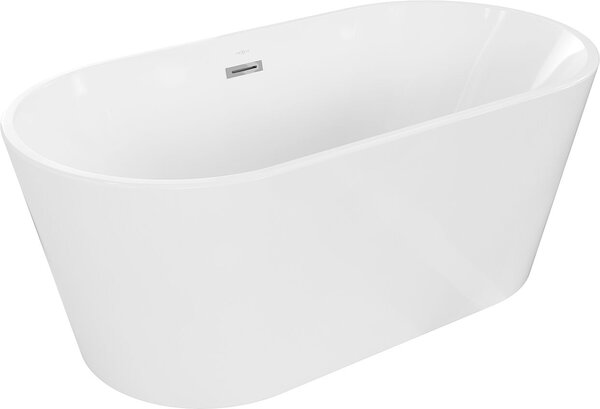 Luxury Luna szabadon álló fürdökád akril 150 x 75 cm, fehér, leeresztö króm - 52031507500 Térben álló kád