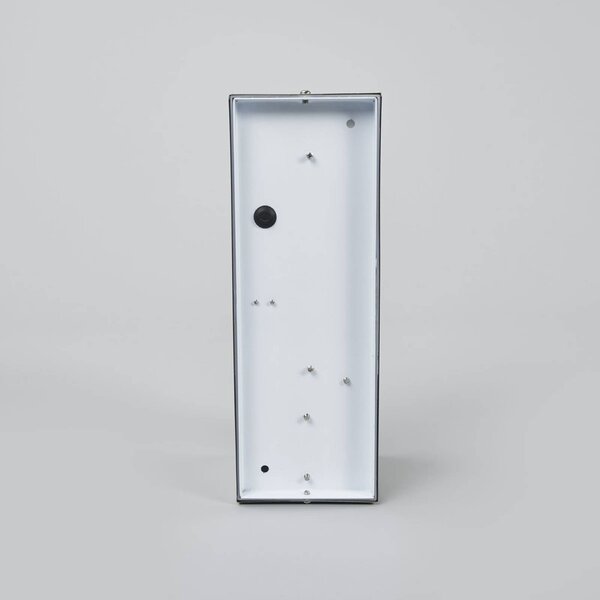 Lindby LED kültéri fali világítás Severina, 25 cm, érzékelő, acél, Alu / szürke / cink, Rozsdamentes acél, Modern