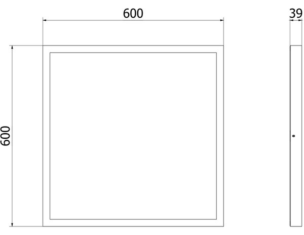 Mexen Brill-S, mennyezeti LED panel 60×60 cm, 40 W, semleges fehér 4000K, L205-060-060-4040-70