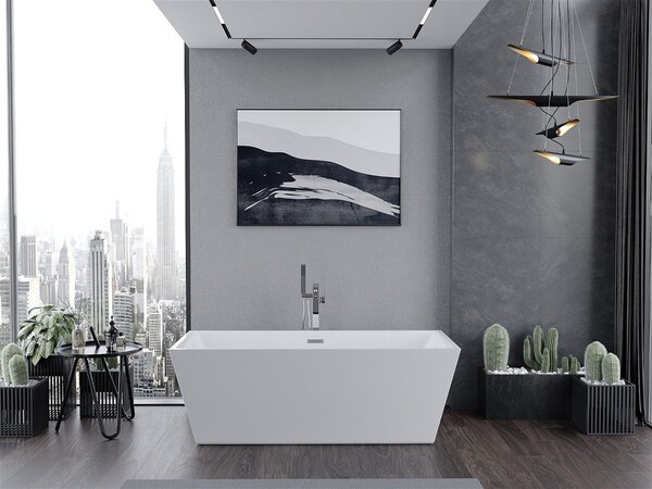 Luxury Lita szabadon álló fürdökád akril 170 x 75 cm, fehér, leeresztö króm - 52121707500 Térben álló kád