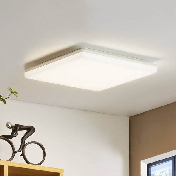 PRIOS Prios Artin LED mennyezeti lámpa, szögletes, 33 cm, Fehér / opál, Fürdőszoba, Műanyag, Modern