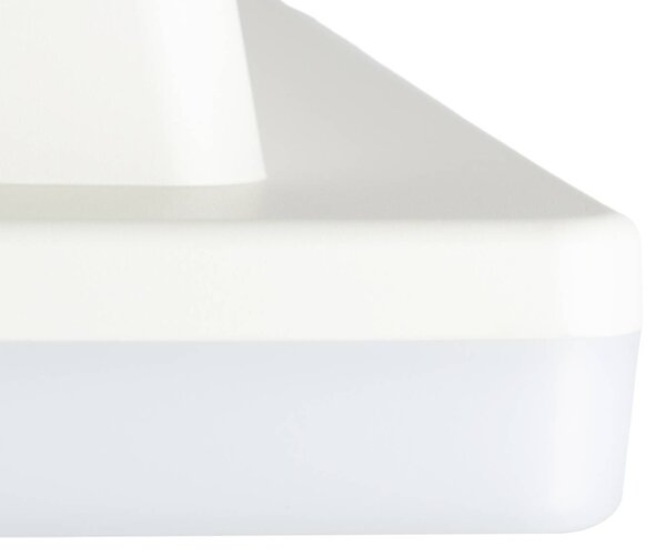 PRIOS Prios Artin LED mennyezeti lámpa, szögletes, 33 cm, Fehér / opál, Fürdőszoba, Műanyag, Modern