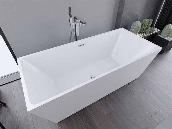 Luxury Lita szabadon álló fürdökád akril 170 x 75 cm, fehér, leeresztö króm - 52121707500 Térben álló kád