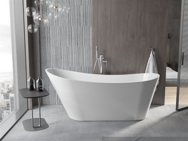Luxury Alta szabadon álló fürdökád akril 170 x 75 cm, fehér, leeresztö króm - 52141707500 Térben álló kád