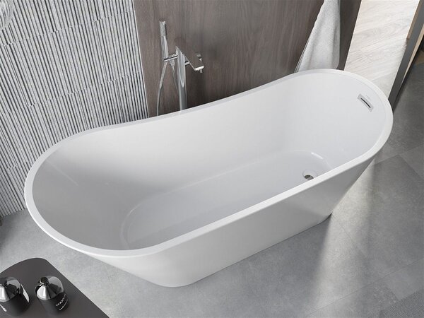 Luxury Alta szabadon álló fürdökád akril 170 x 75 cm, fehér, leeresztö króm - 52141707500 Térben álló kád