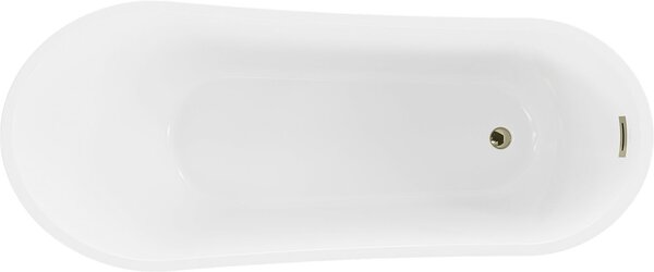 Luxury Alta szabadon álló fürdökád akril 170 x 75 cm, fehér/fekete, leeresztö arany - 52141707575-G Térben álló kád