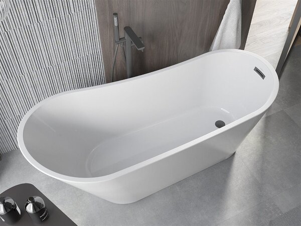 Luxury Alta szabadon álló fürdökád akril 170 x 75 cm, fehér, leeresztö fekete - 52141707500-B Térben álló kád