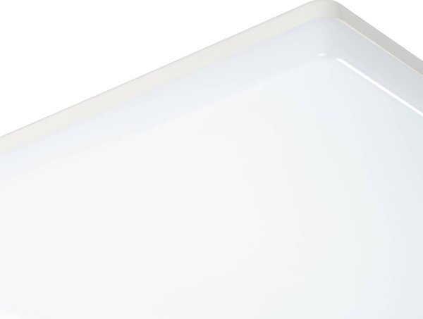 PRIOS Artin LED mennyezeti lámpa, érzékelő, szögletes, 28 cm, Fehér / opál, Fürdőszoba, Műanyag, Modern