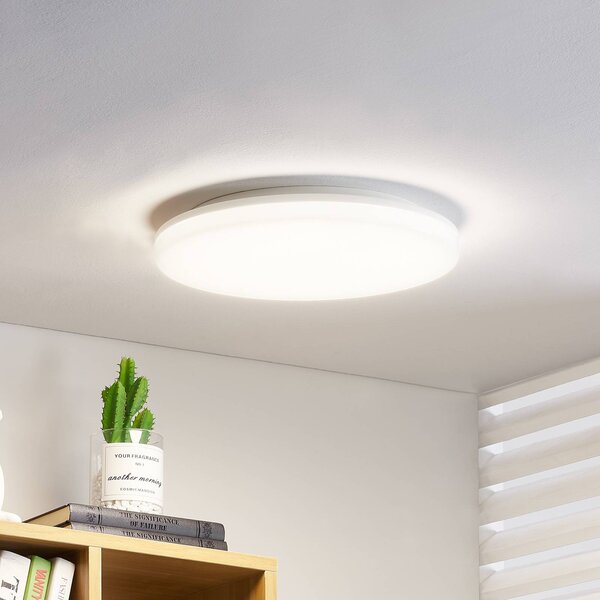 PRIOS Prios Artin LED lámpa, érzékelő, kerek, 33 cm, Fehér / opál, Fürdőszoba, Műanyag, Modern