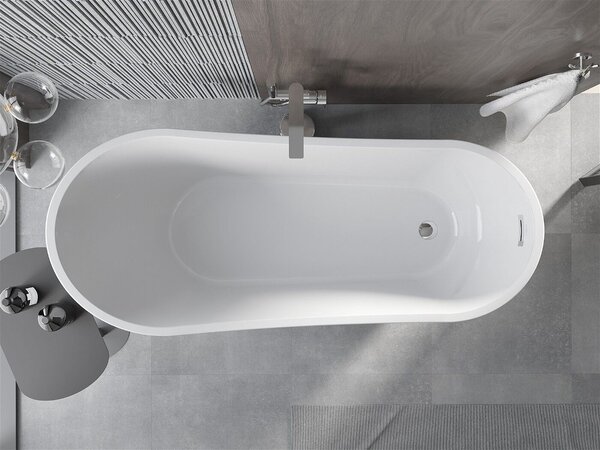 Luxury Alta szabadon álló fürdökád akril 170 x 75 cm, fehér, leeresztö króm - 52141707500 Térben álló kád