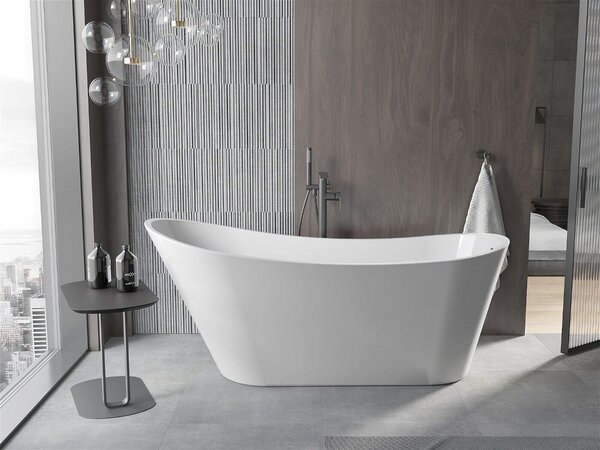 Luxury Alta szabadon álló fürdökád akril 170 x 75 cm, fehér, leeresztö fekete - 52141707500-B Térben álló kád