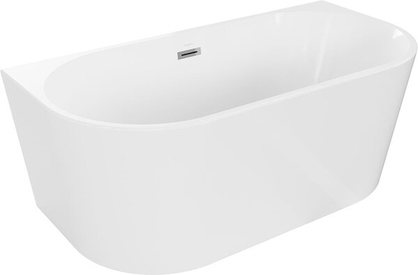 Luxury Oval szabadon álló fürdökád akril falhoz tolható 150 x 75 cm, fehér - 52671507500 Térben álló kád