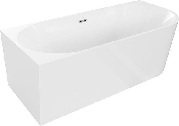 Luxury Mia szabadon álló fürdökád akril balos 150 x 75 cm, fehér, leeresztö króm - 52691507500L Térben álló kád