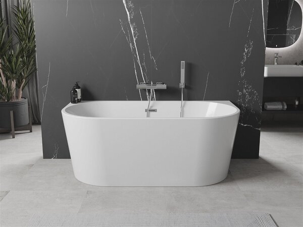 Luxury Oval szabadon álló fürdökád akril falhoz tolható 150 x 75 cm, fehér - 52671507500 Térben álló kád