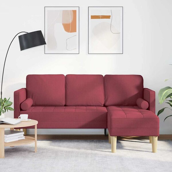Kanapé Szett Bordó 173 x 131 x 67 cm Poliészter