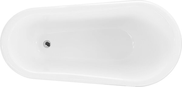 Luxury Retro szabadon álló fürdökád akril 150 x 73 cm, fehér, láb króm - 53251507300-00 Térben álló kád