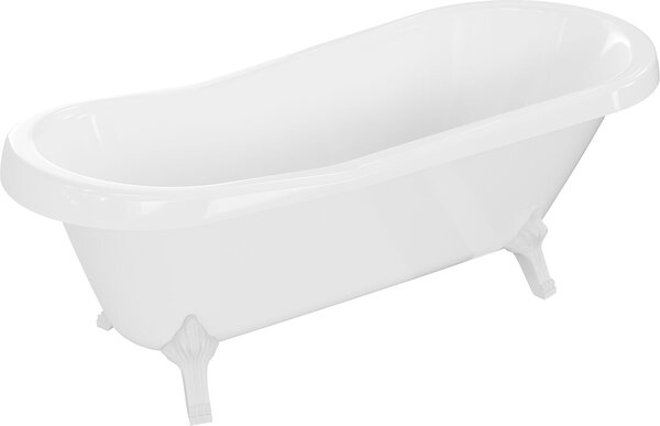 Luxury Retro szabadon álló fürdökád akril 170 x 75 cm, fehér, láb fehér - 53251707500-20 Térben álló kád