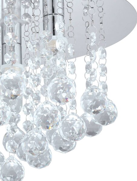 EGLO Almonte LED mennyezeti lámpa függővel, 35cm, Króm / ezüst, Nappali / Étkező, Kristály