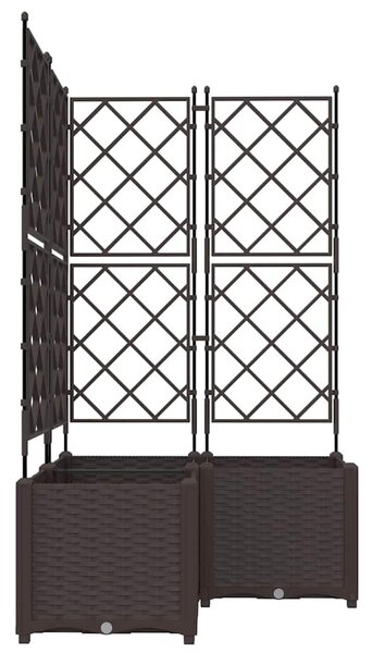 Kerti cserép 3 db Barna 80 x 80 x 143 cm PP