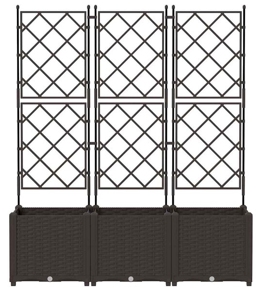Kerti cserép 3 db Barna 120 x 40 x 143 cm PP