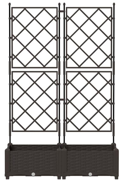 Kerti cserép 2 db Barna 80 x 40 x 125,5 cm PP