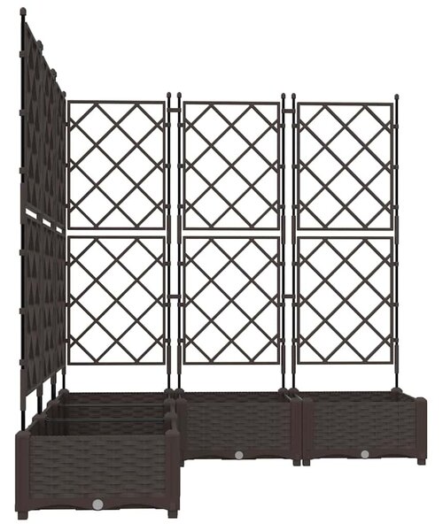 Kerti cserép 5 db Barna 120 x 120 x 125,5 cm PP