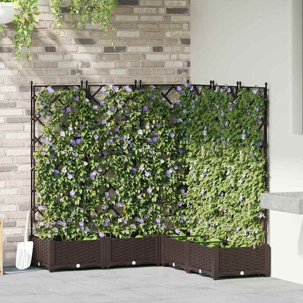 Kerti cserép 5 db Barna 120 x 120 x 125,5 cm PP