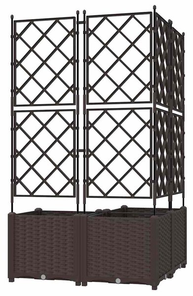 Kerti cserép 3 db Barna 80 x 80 x 143 cm PP