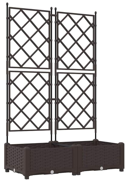 Kerti cserép 2 db Barna 80 x 40 x 125,5 cm PP