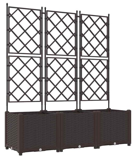 Kerti cserép 3 db Barna 120 x 40 x 143 cm PP