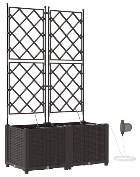 Kerti cserép 2 db Barna 80 x 40 x 142 cm PP