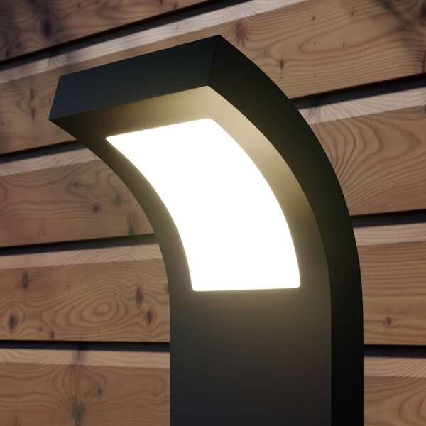 Arcchio Advik LED ösvény lámpa, IP65, 60 cm, antracit, fém, Fekete, Alumínium, Modern
