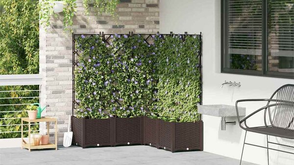 Kerti cserép 5 db Barna 120 x 120 x 143 cm PP