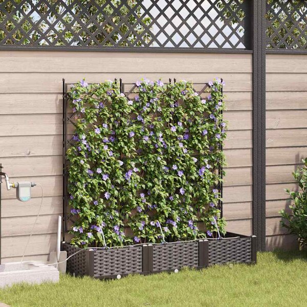 Kerti cserép 3 db Barna 120 x 40 x 126 cm PP