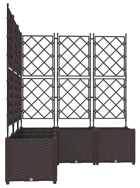 Kerti cserép 5 db Barna 120 x 120 x 143 cm PP