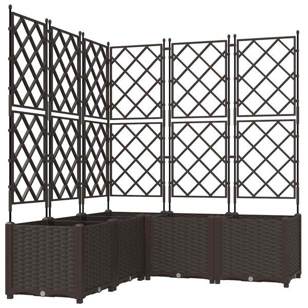 Kerti cserép 5 db Barna 120 x 120 x 143 cm PP