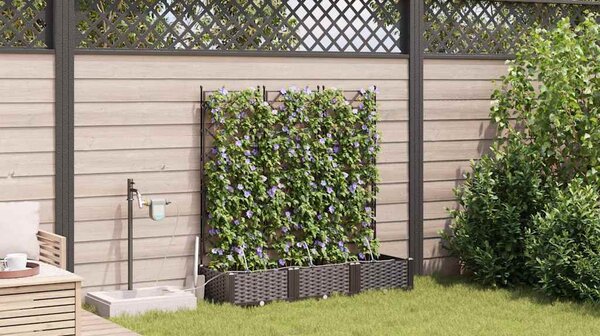 Kerti cserép 3 db Barna 120 x 40 x 126 cm PP