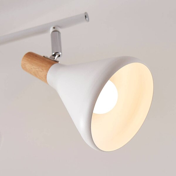 Lindby mennyezeti lámpa Arina, 53 cm, fehér, 3-as lámpa, E14, dimmelhető, Fehér / opál, Hálószoba, fém, Modern