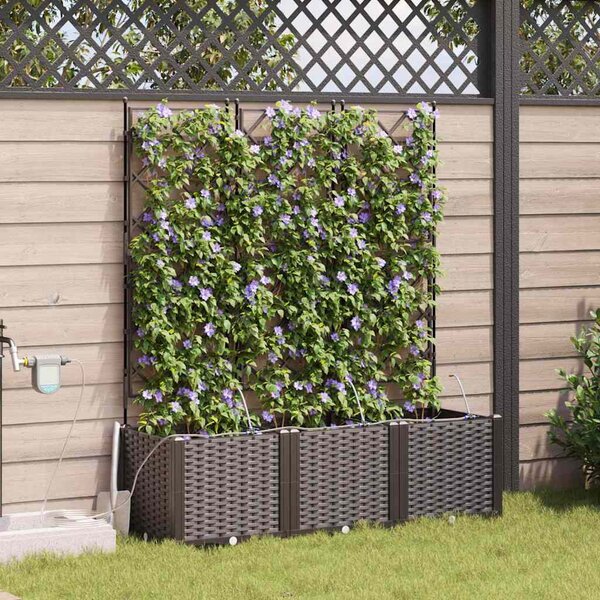 Kerti cserép 3 db Barna 120 x 40 x 142 cm PP