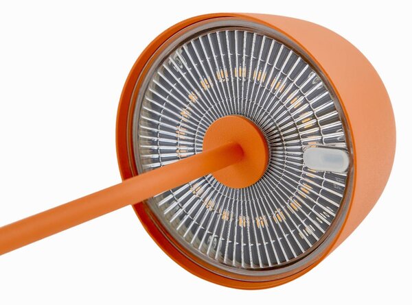 Lindby LED akkumulátoros asztali világítás Arietty, narancssárga, dimmelhető,, dimmelhető, Sárga / narancssárga, Nappali / Étkező, Alumínium, Modern