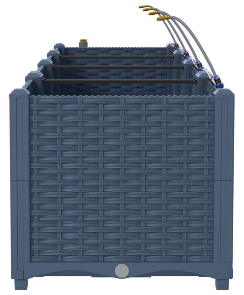 Kerti cserép 4 db Szürke 160 x 40 x 37,5 cm PP