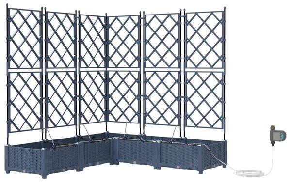 Kerti cserép 5 db Szürke 120 x 120 x 126 cm PP