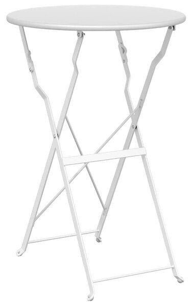 Bisztróasztal Fehér Ø 50 x 71 cm Porfestett acél