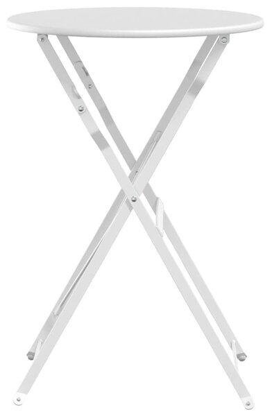 Bisztróasztal Fehér Ø 50 x 71 cm Porfestett acél