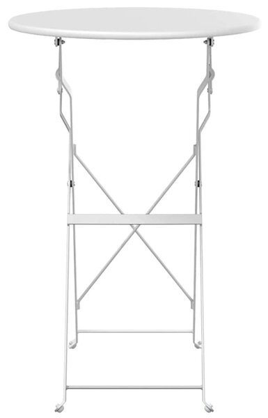 Bisztróasztal Fehér Ø 50 x 71 cm Porfestett acél