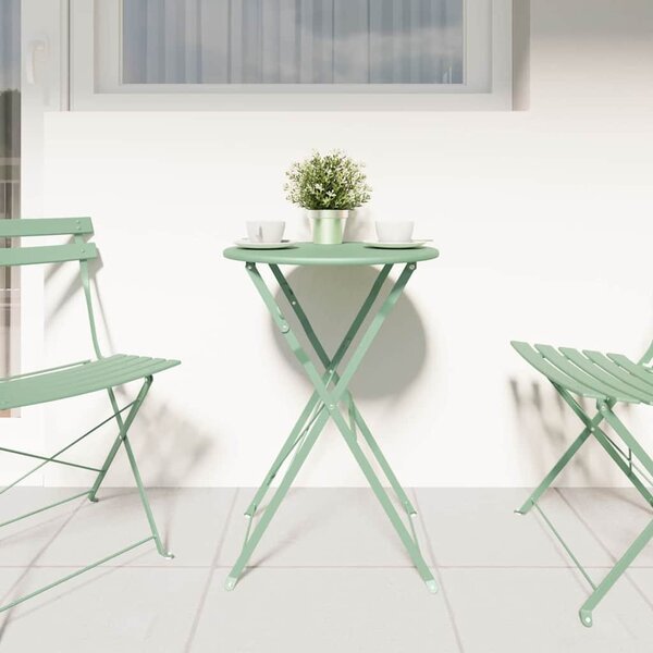 Bisztróasztal Világos menta Ø 50 x 71 cm Porfestett acél