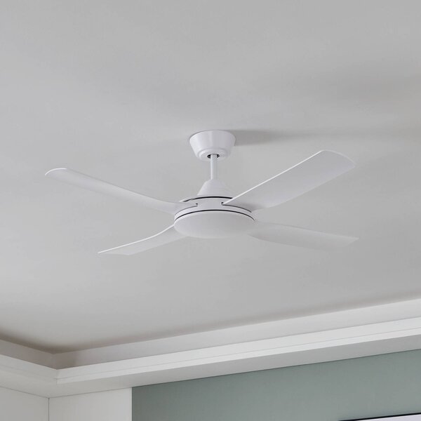 EGLO Bondi 1 mennyezeti ventilátor, matt fehér, távirányítóval, Fehér / opál, Nappali / Étkező, Műanyag